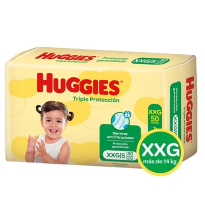 Pañales Huggies Triple Protección XXG X50