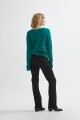 Sweater con estructuras verde esmeralda