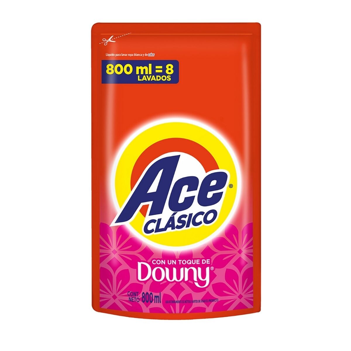 Jabón Líquido Ace Clásico con Downy Doypack - 800 ML 