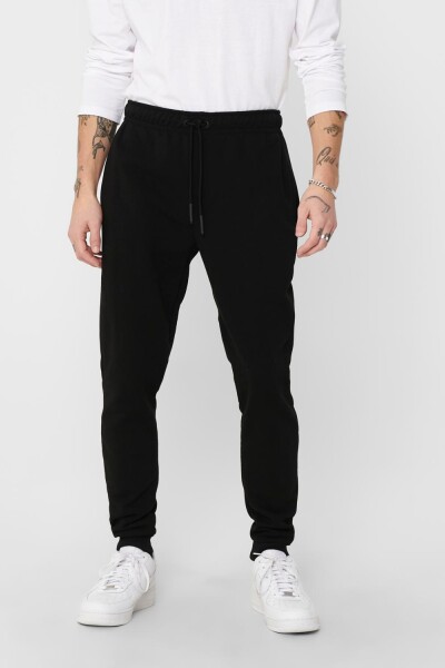 Pantalon Jogger. Cintura Ajustable Black