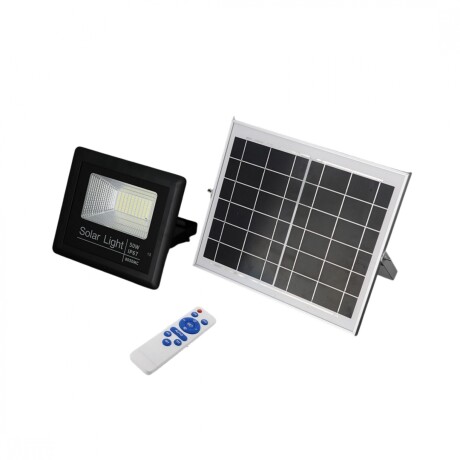 Foco Led Reflector 50W Solar, con fotocélula y control remoto Foco Led Reflector 50W Solar, con fotocélula y control remoto