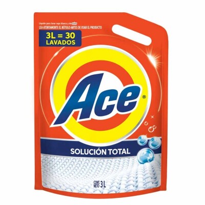 Jabón Líquido Ace Solución Total Doypack 3 LT