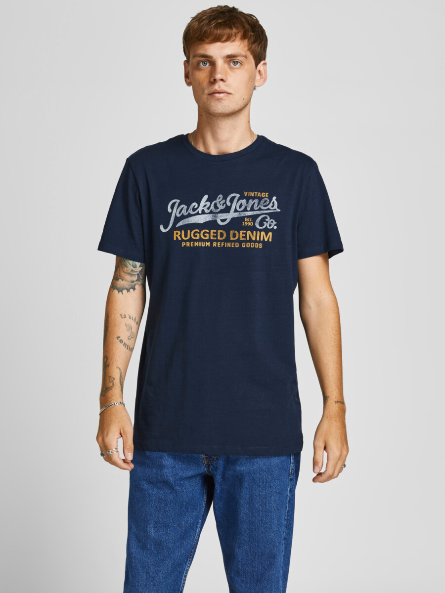 Camiseta estampada - Navy Blazer 