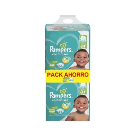 Pañales Pampers Confort sec x112 unidades talle XXG 001