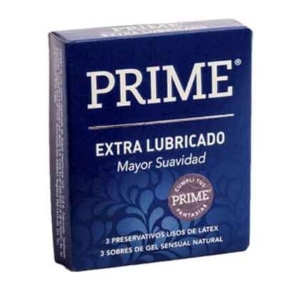 Preservativos Prime Extra Lubricado X3