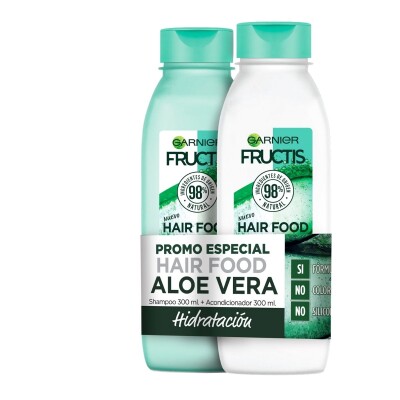 Shampoo Fructis Hair Food Alóe Vera Pack Ahorro SH + AC 300 ML