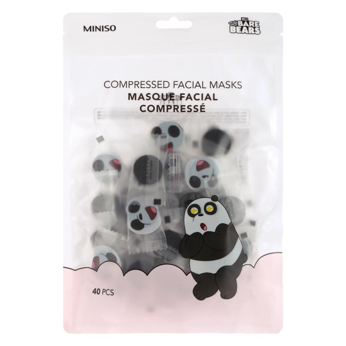 Mascarilla facial comprimida Escandalosos - Panda 