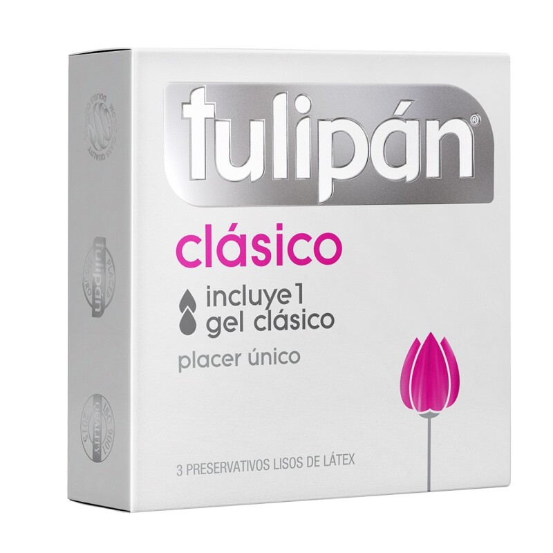 Preservativos Tulipán Clásico 3 Uds. + Gel Lubricante Preservativos Tulipán Clásico 3 Uds. + Gel Lubricante