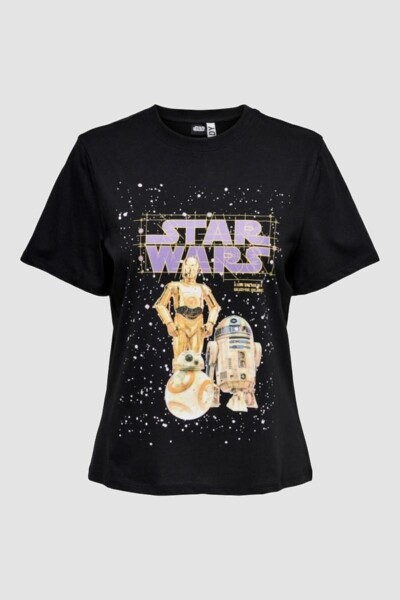Camiseta Star Wars Con Estampa Black