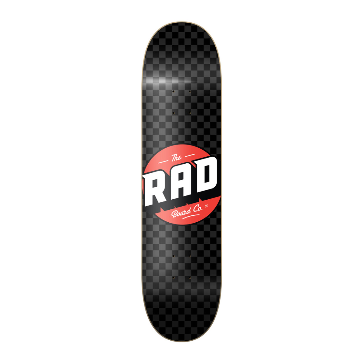 Deck Skate Rad 8.0" - Modelo Checker - Black / Ash (solo tabla) 