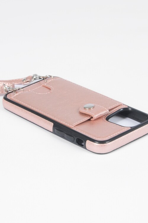 Carcasa iphone 11 con asa ajustable rosa
