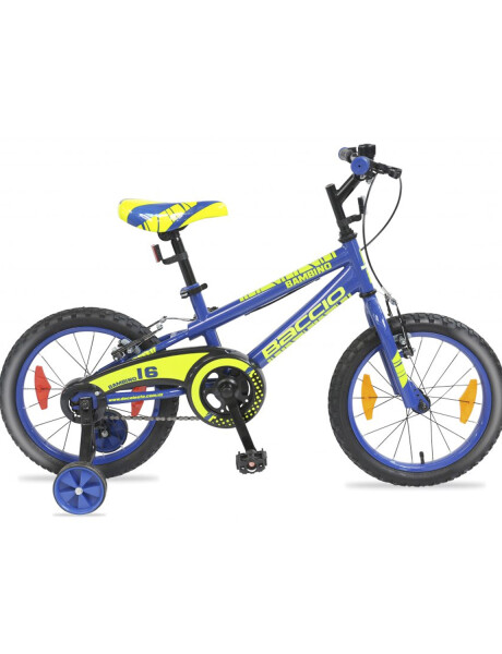 Bicicleta Baccio Bambino rodado 16 con rueditas Azul