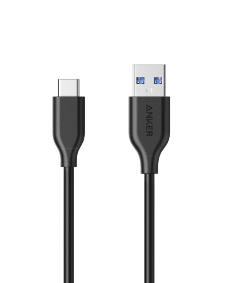 Cable PowerLine USB-C to USB 3ft Black 