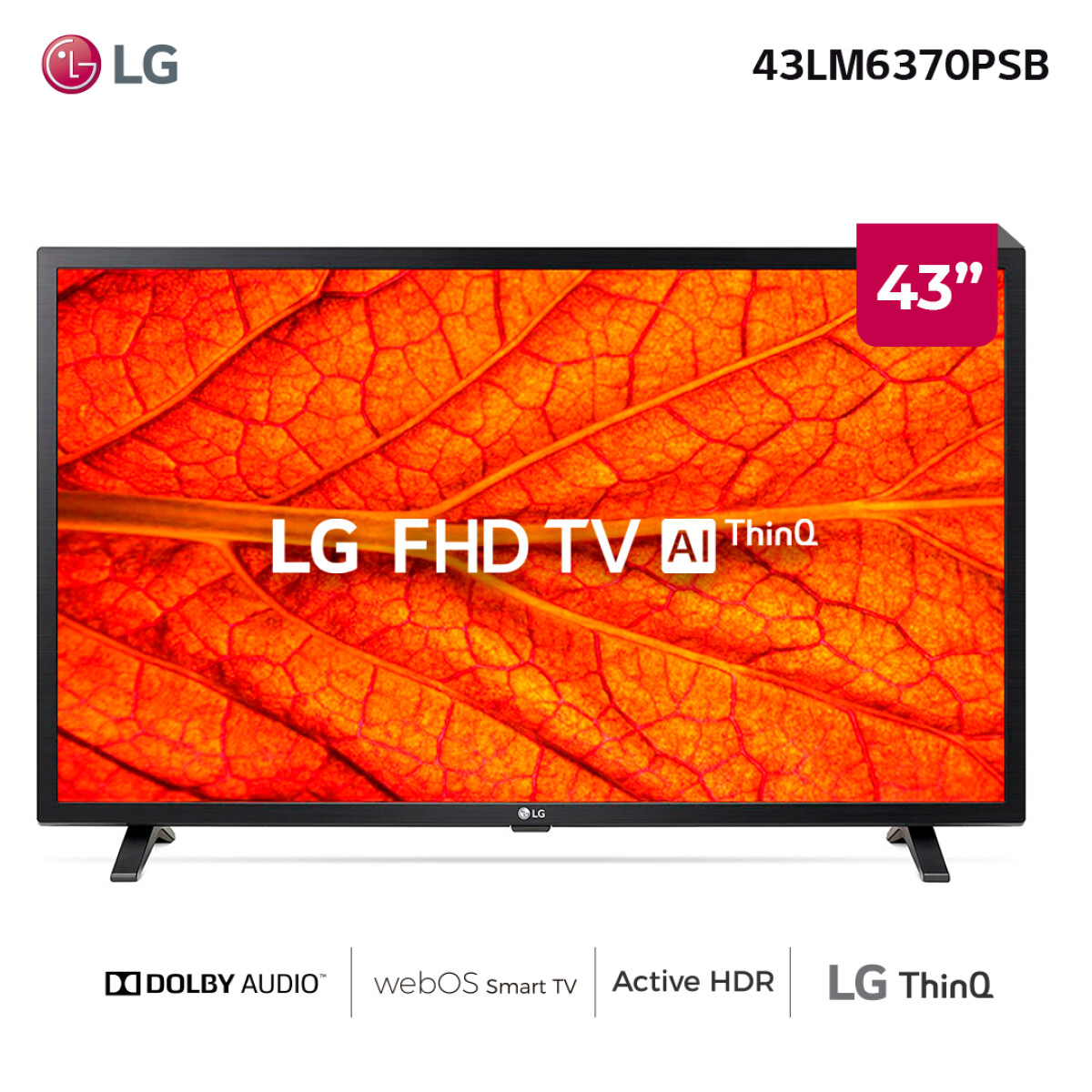 Smart TV 43" FHD 43LM6370PSB AI LG 