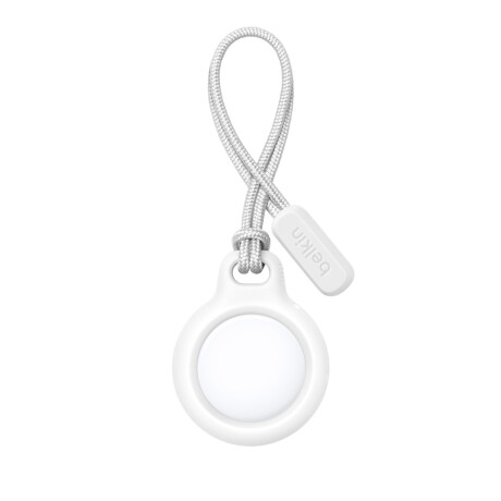Secure holder with strap llavero para airtag White