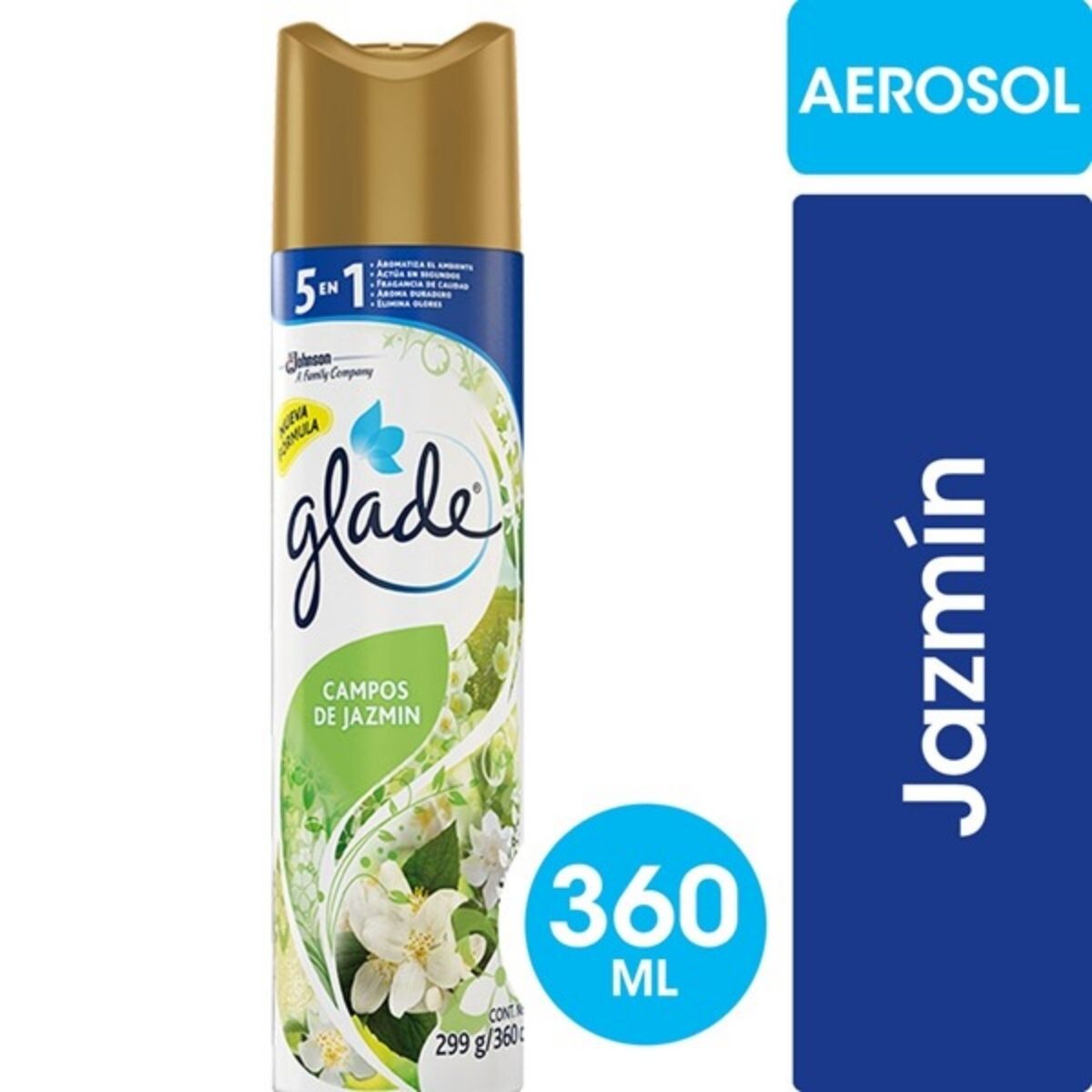 Desodorante de Ambiente Glade Aerosol - Campos de Jazmín 360 ML 