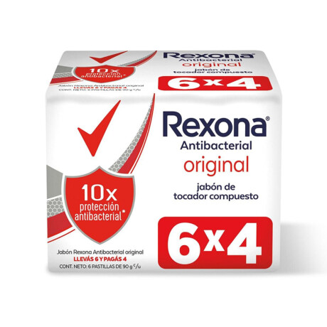 Jabón REXONA 6x4 84grs Original Antibacterial