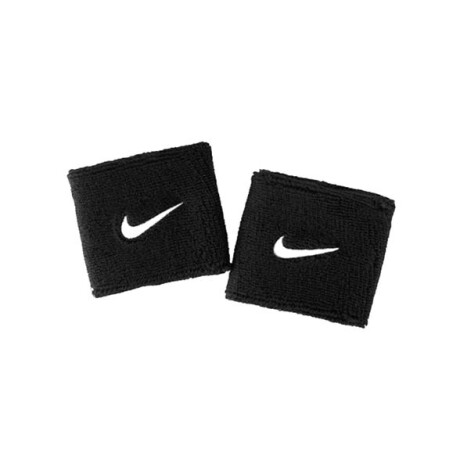 Muñequera Nike Swoosh Wristbands Black/White Color Único