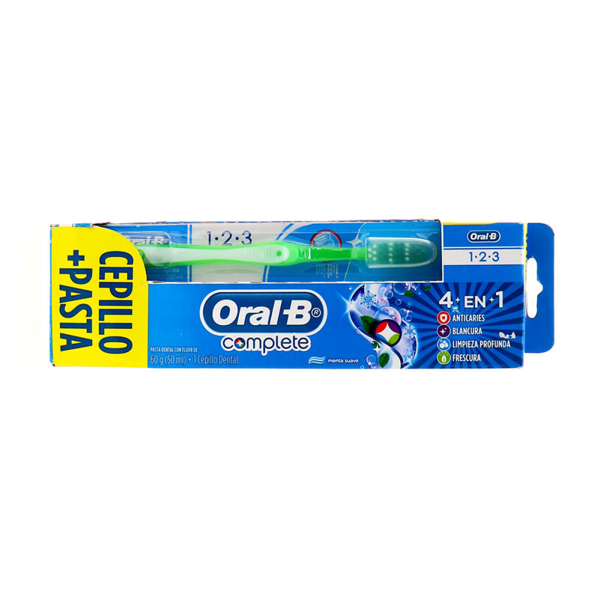 Pasta Dental Oral-B Complete 4 en 1 50 GR + Cepillo Dental 