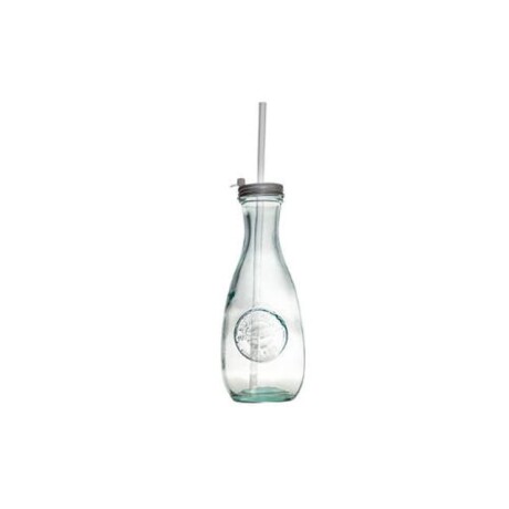 Botella de vidrio con tapa y sorbito Authentic 600cc Botella de vidrio con tapa y sorbito Authentic 600cc