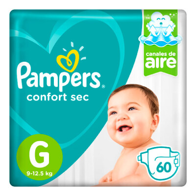 Pañales Pampers Confort Sec G X60