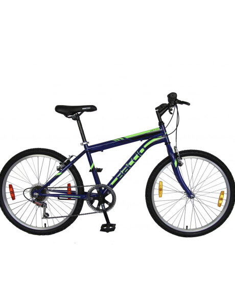 Bicicleta Baccio Alpina Man Montaña rodado 24 con 6 cambios Azul/Verde