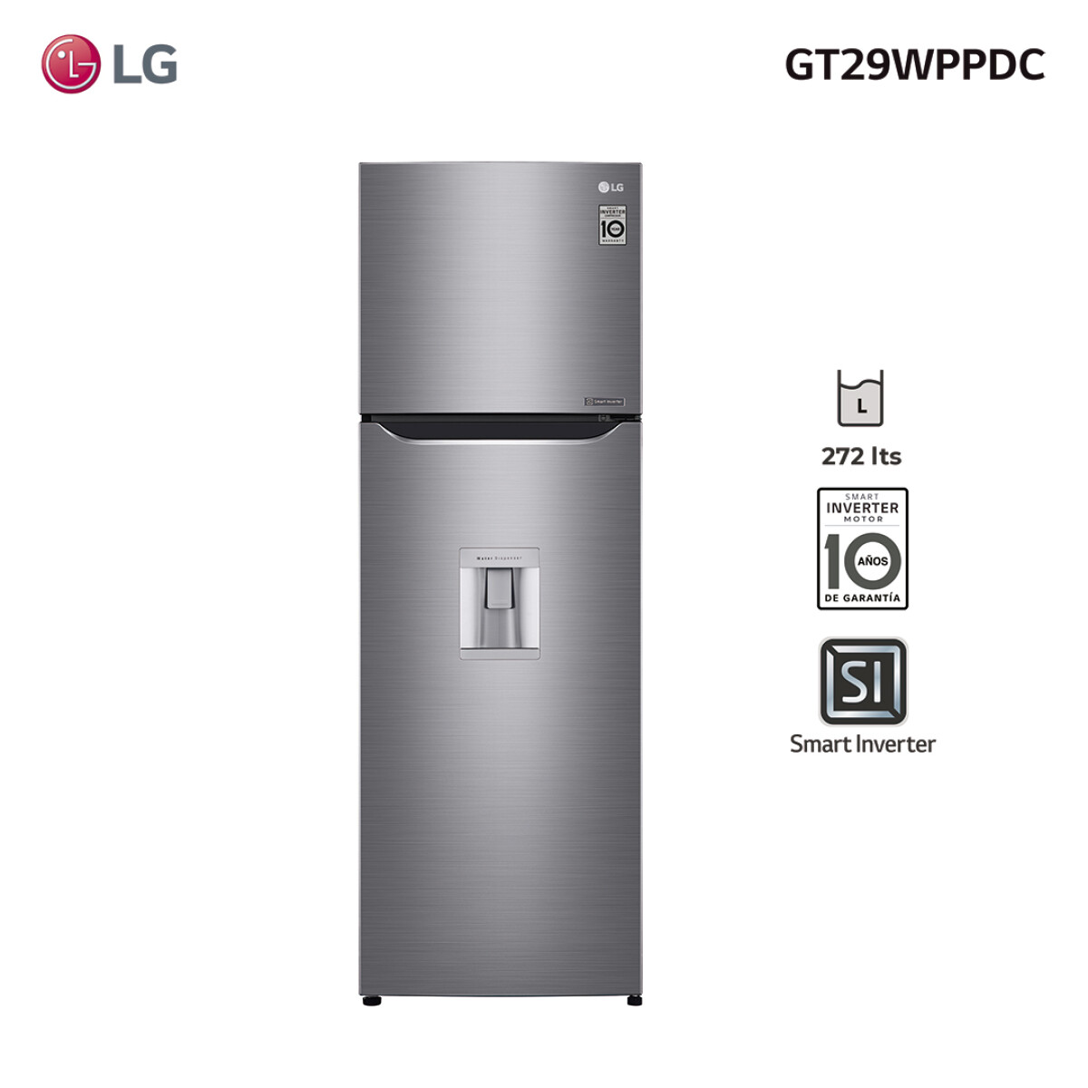 Refrigerador inverter 272L GT29WPPDC LG 