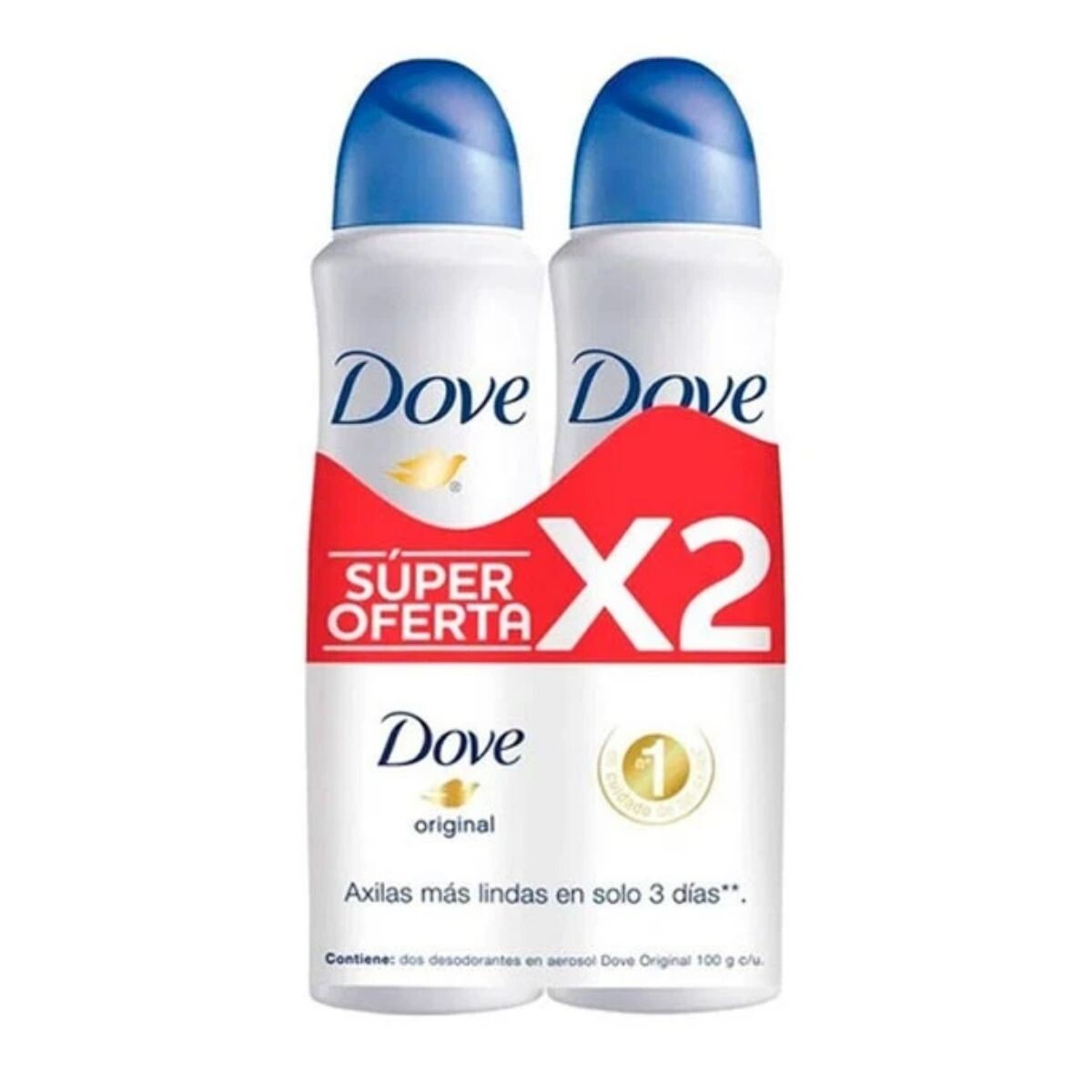 Desodorante Dove Aerosol Original - Pack Ahorro X2 150 ML 