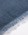 Almohadón Almira algodón y lino flecos azul 45 x 45 cm Almohadón Almira algodón y lino flecos azul 45 x 45 cm