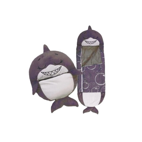 Sobre de dormir peluche tiburón violeta