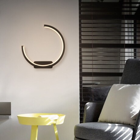Aplique led circular modelo minimalista 13w Luz neutra 4000K NEGRO