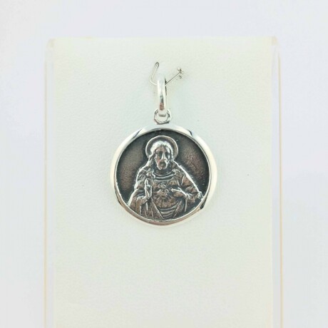 Medalla religiosa de plata 925. ESCAPULARIO (Sagrado Corazón y Virgen del Carmen). Medalla religiosa de plata 925. ESCAPULARIO (Sagrado Corazón y Virgen del Carmen).