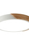 Plafón led de diseño circular en madera y aluminio blanco mate 20w Luz cálida