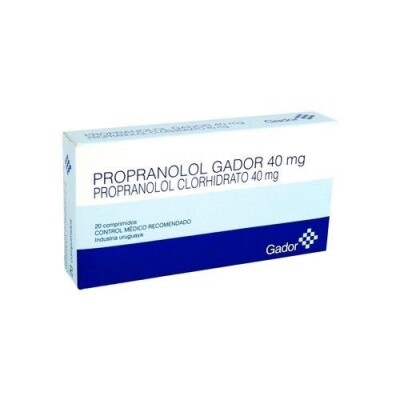 Propranolol 40 Mg. 20 Comp. Propranolol 40 Mg. 20 Comp.