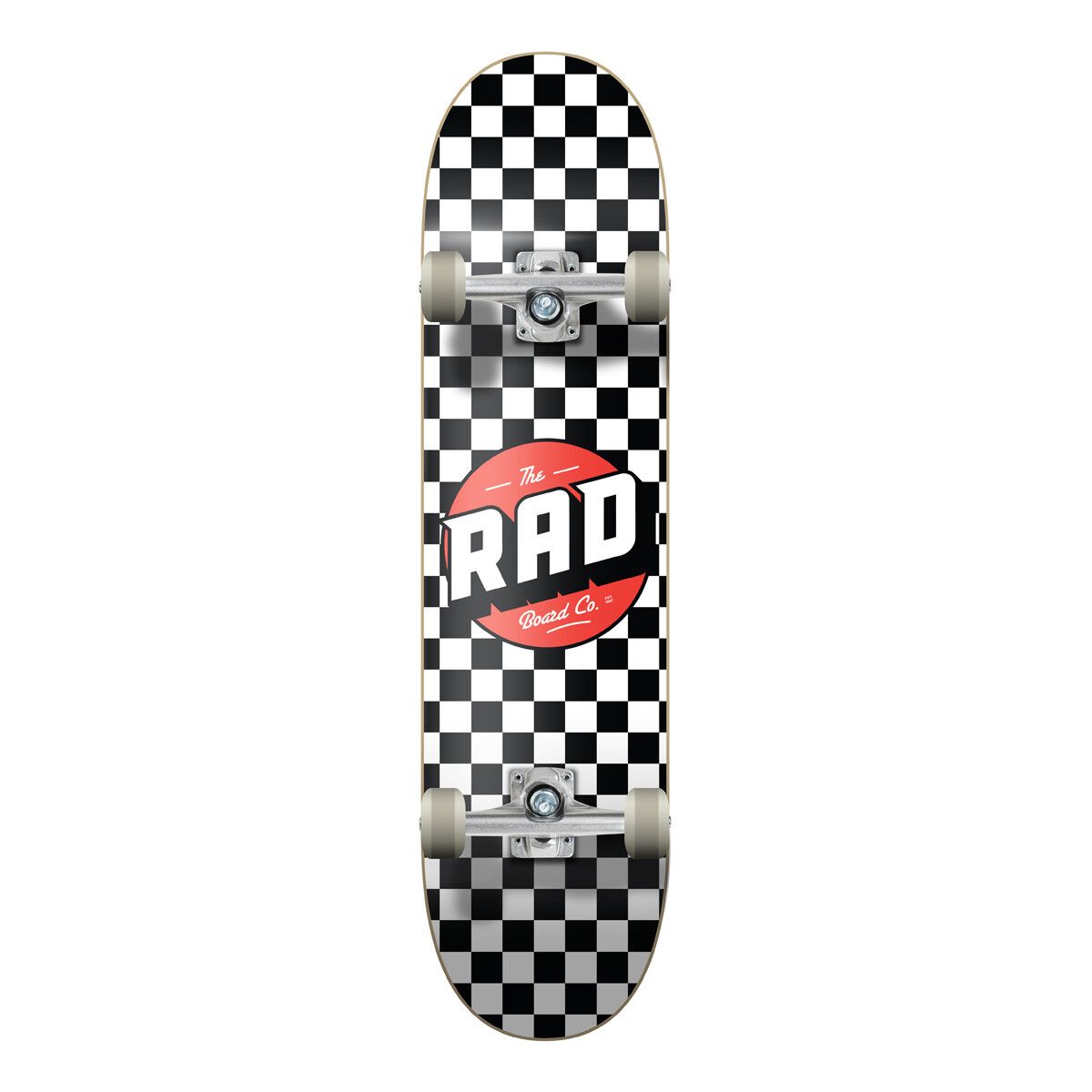 Skate Completo Rad Progressive 8.25" - Checkers Black/White 