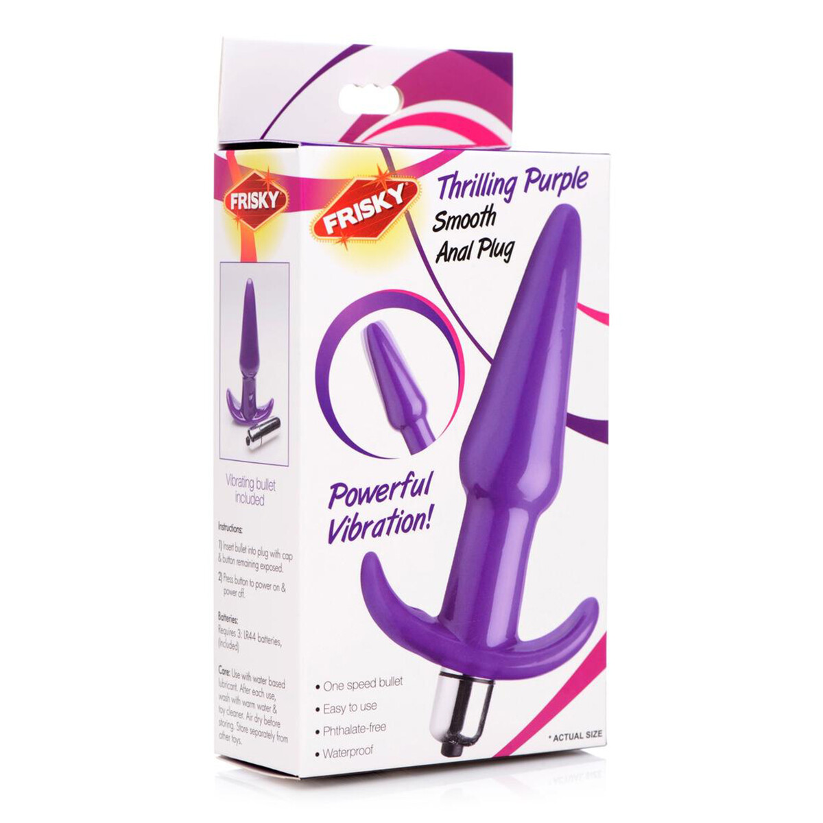 Frisky Thrilling Purple Smooth Anal Plug 