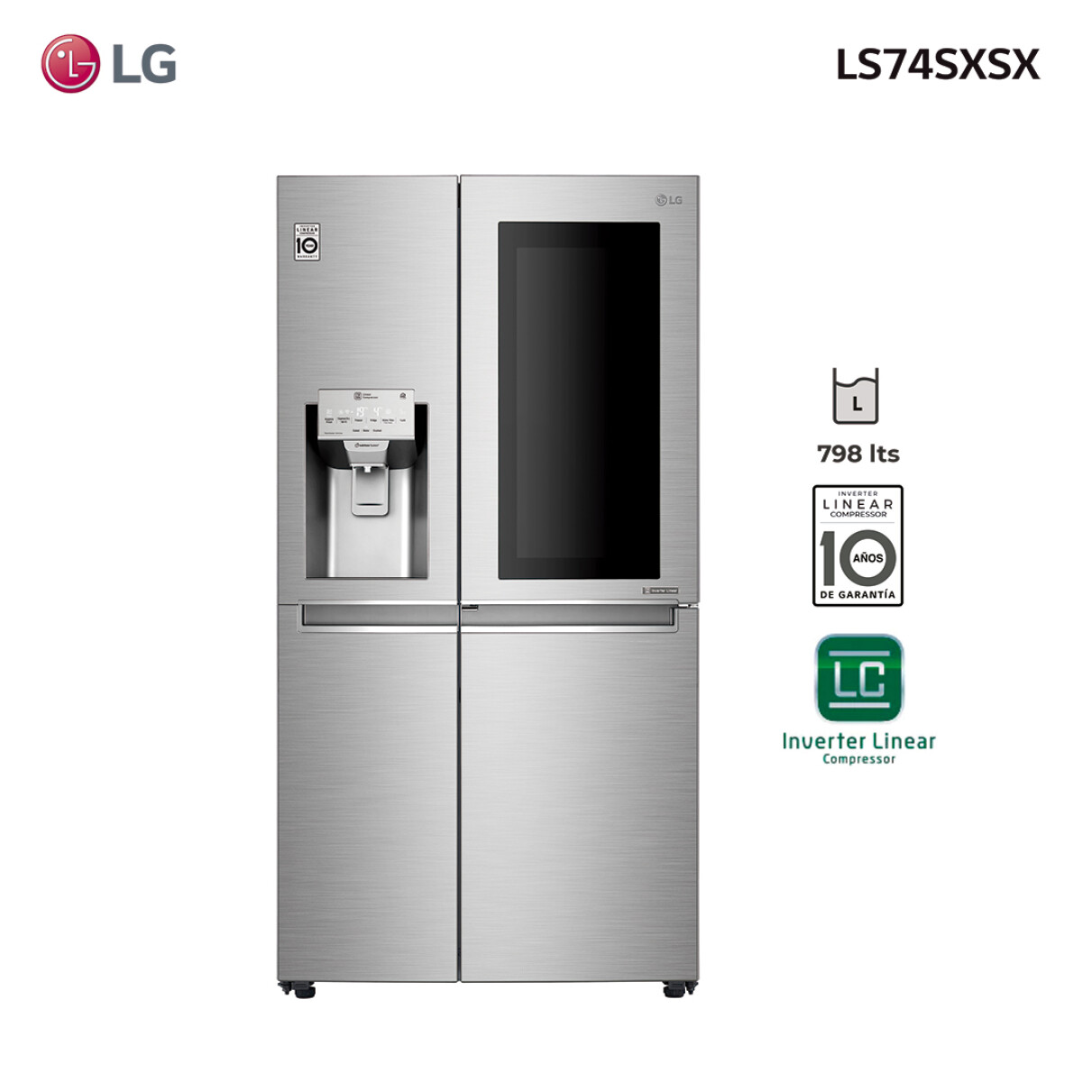 Refrigerador inverter 798L InstaView LS74SXSX LG 
