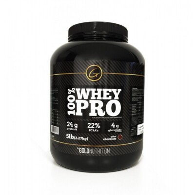 Proteína 100% Whey Pro 5 Gold Nutrition Chocolate 5 Lbs. Proteína 100% Whey Pro 5 Gold Nutrition Chocolate 5 Lbs.