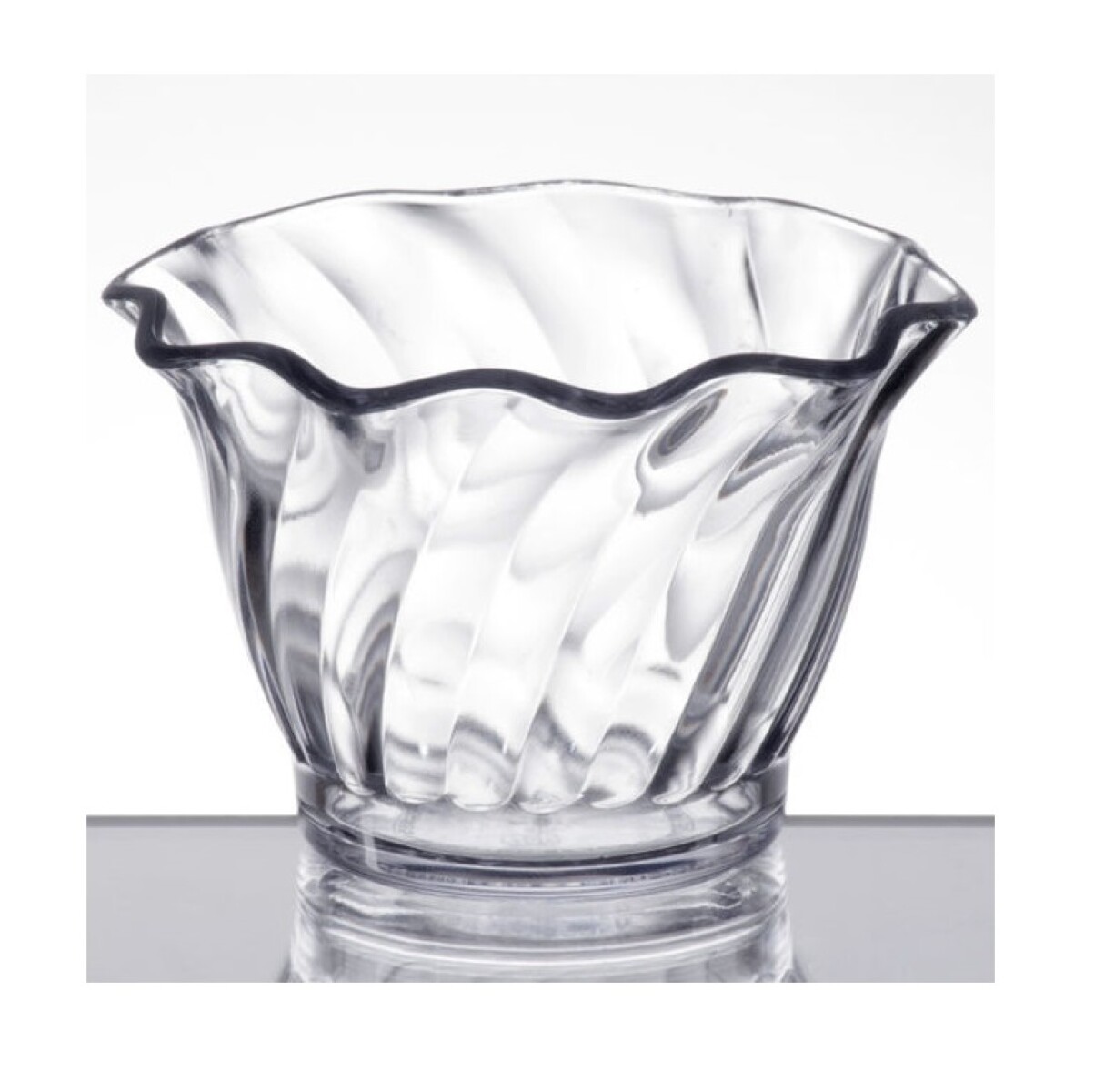 Bowl policarbonato ondeado transparente 
