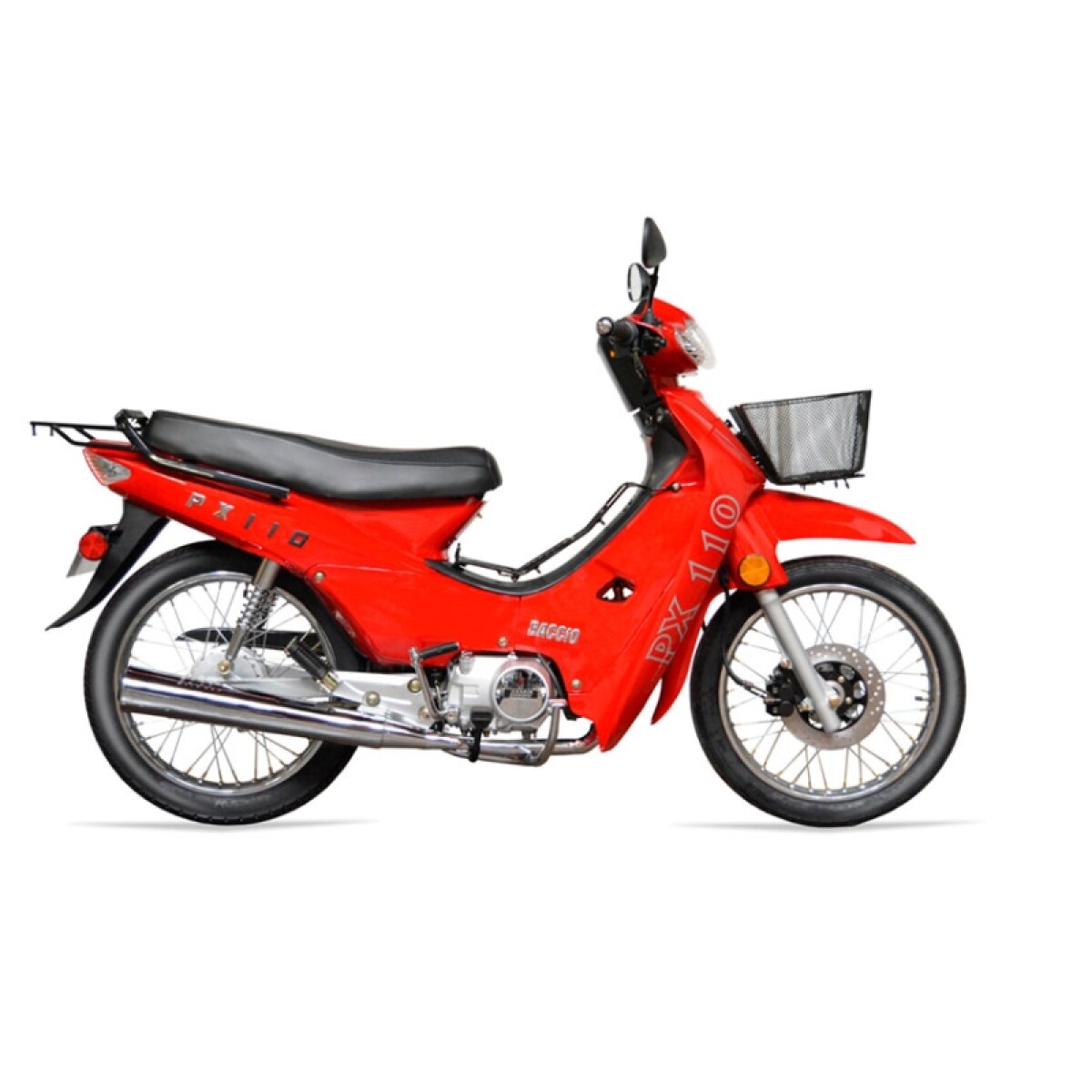 Moto Baccio Cub Px110 Rueda Rayos - Rojo 