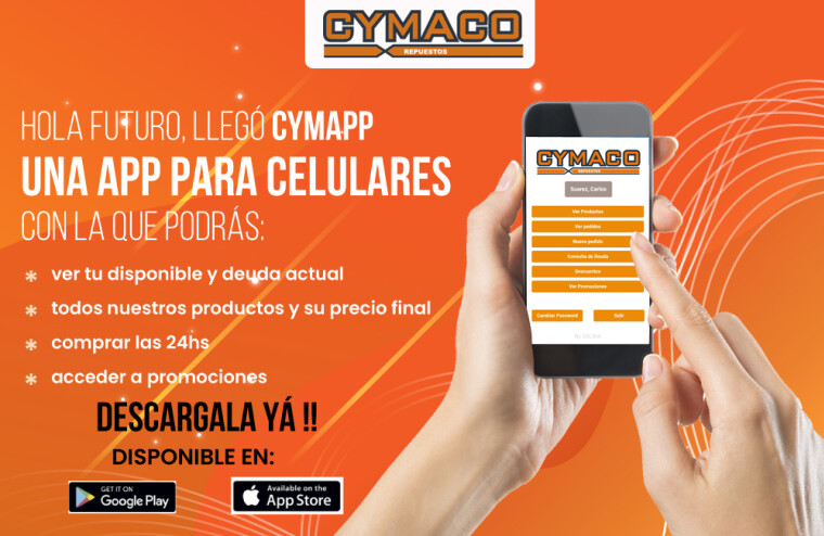 LLEGÓ CYMAPP - La nueva APP de Cymaco para descargar en tu teléfono o tablet con Android o IOS