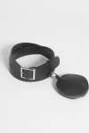 Cinturon con estuche circular removible negro
