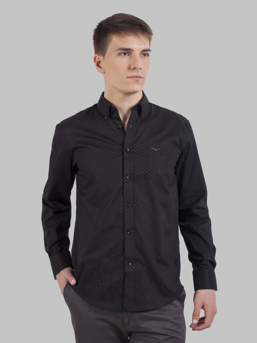 Camisa Pail Slim Design - Variante 8/Negro 