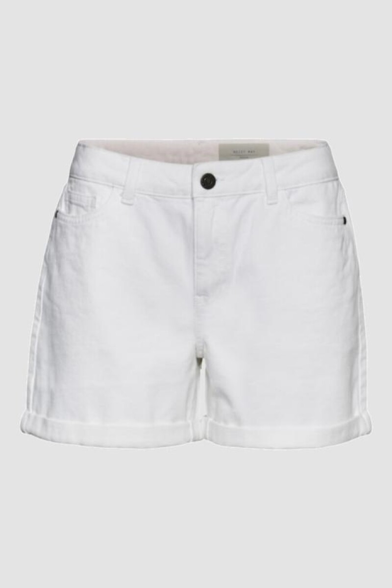 Short miley mom fit Bright White