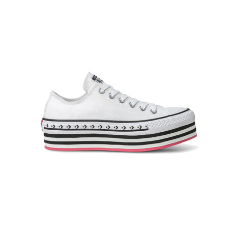 Championes Converse ALL STAR PLAT LAYER OX - 568318C WHITE/BLACK/RED