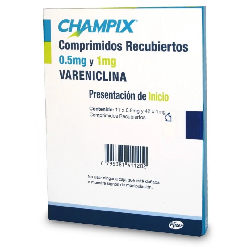 Champix Varenicina 0.5 Mg. Y 1mg. Presentación De Inicio. — Farmacia El ...