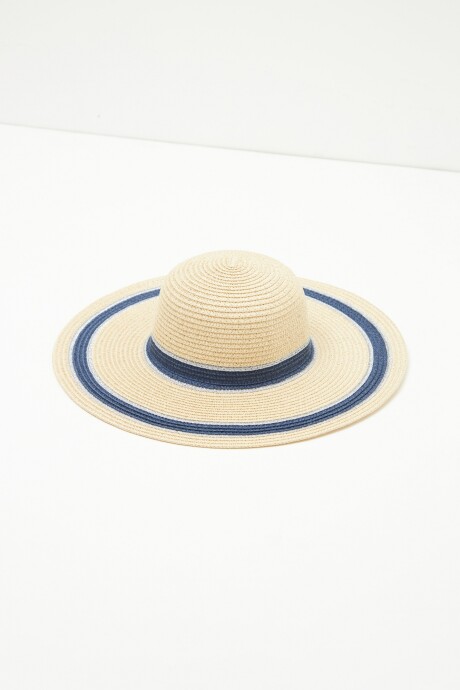 Sombrero con vivo contraste azul marino