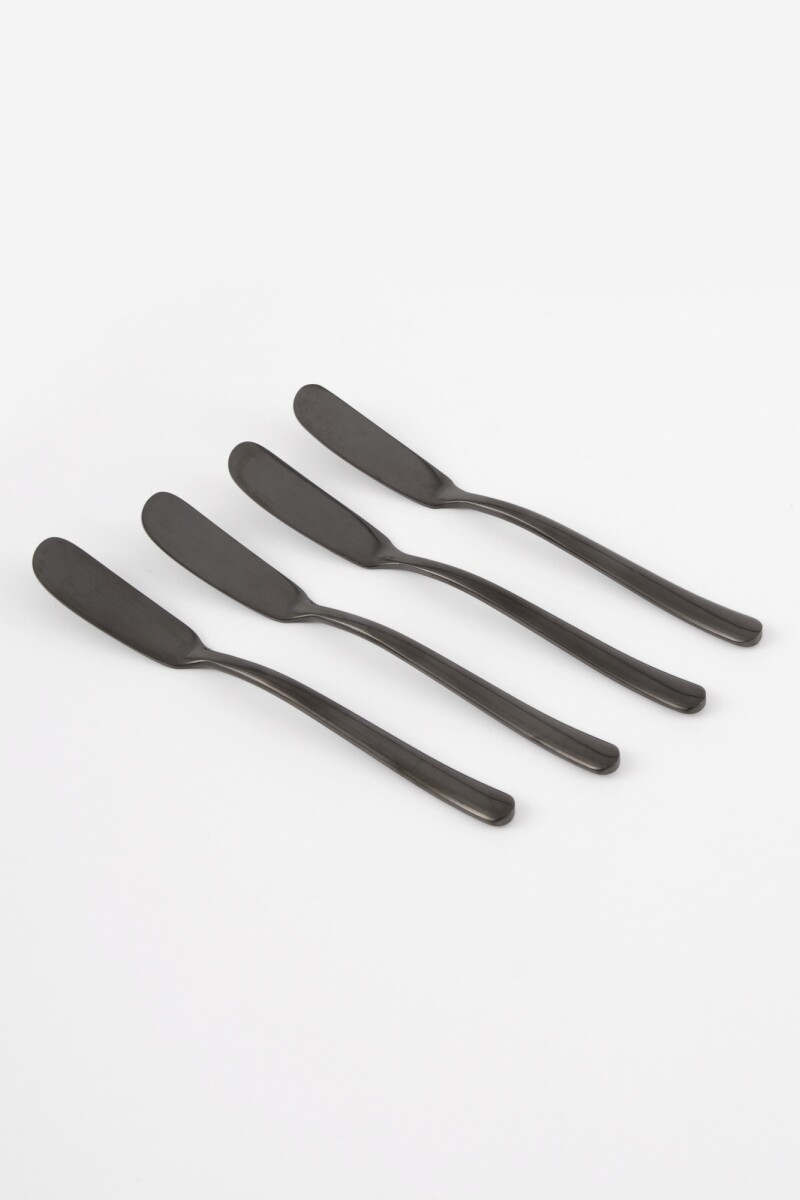 Set x4 de cuchillos para copetín negro