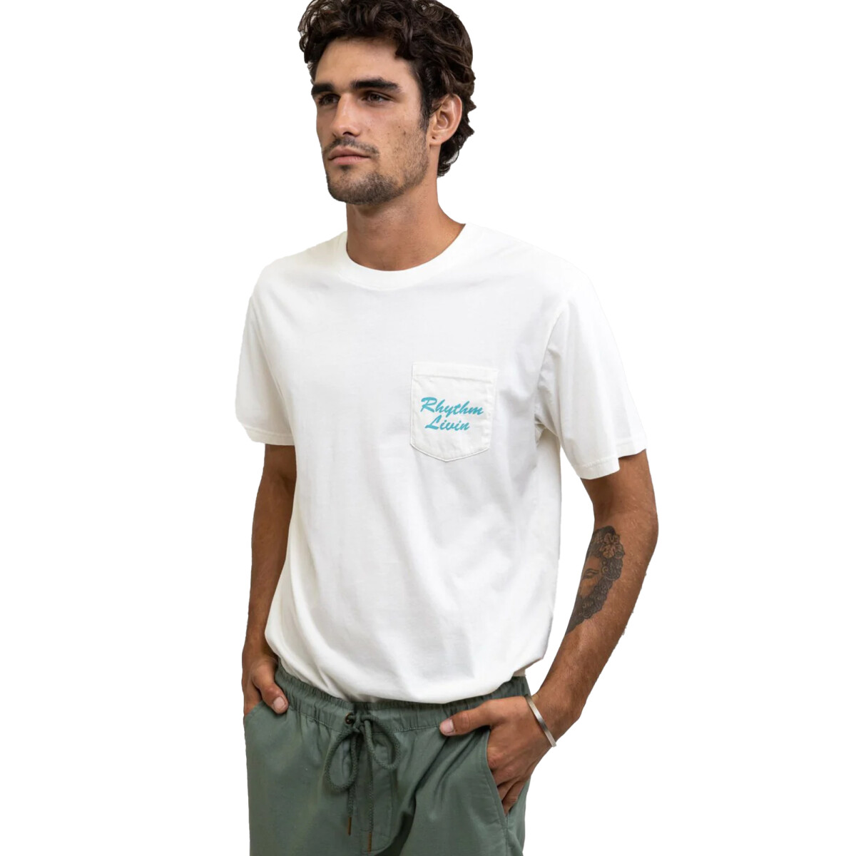 Remera MC Rhythm Livin Pocket Ss T-Shirt Blanco 